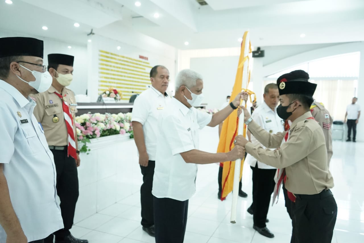 Bupati Asahan Lepas Kontingen Jambore Nasional ke XI Tahun 2022 Cibubur