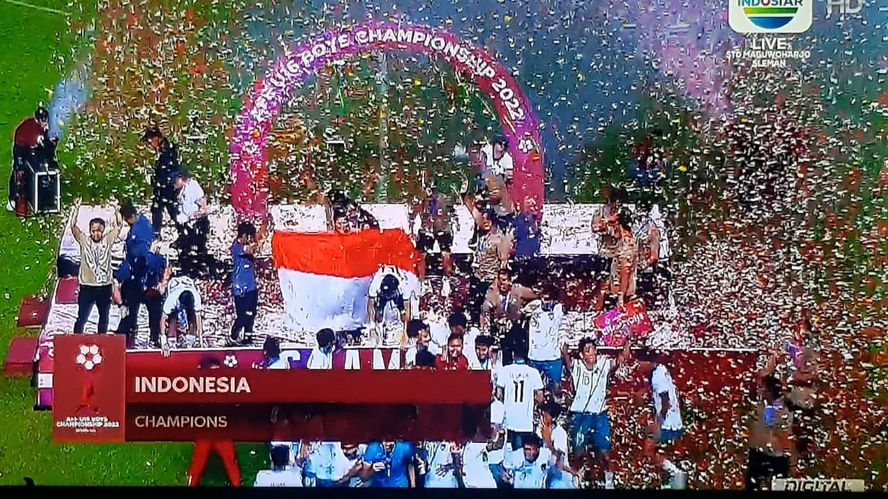 Menang 1- 0 Atas Vietnam, Timnas U16 Indonesia menjadi juara Piala AFF U16 2022