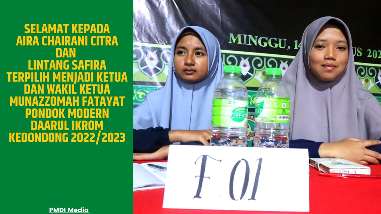 Duo Maulana Menangkan Pemilihan Munazzomah Santri PMDI Aira/Lintang Pimpin Fatayat di 2022-2023