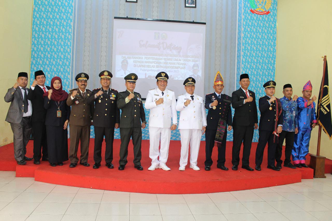 Momen Hut RI Ke - 77 : Sebanyak 600 WBP Mendapatkan Remisi Umum, Begini Pesan Walikota di Lapas Kelas IIB Padang Sidempuan