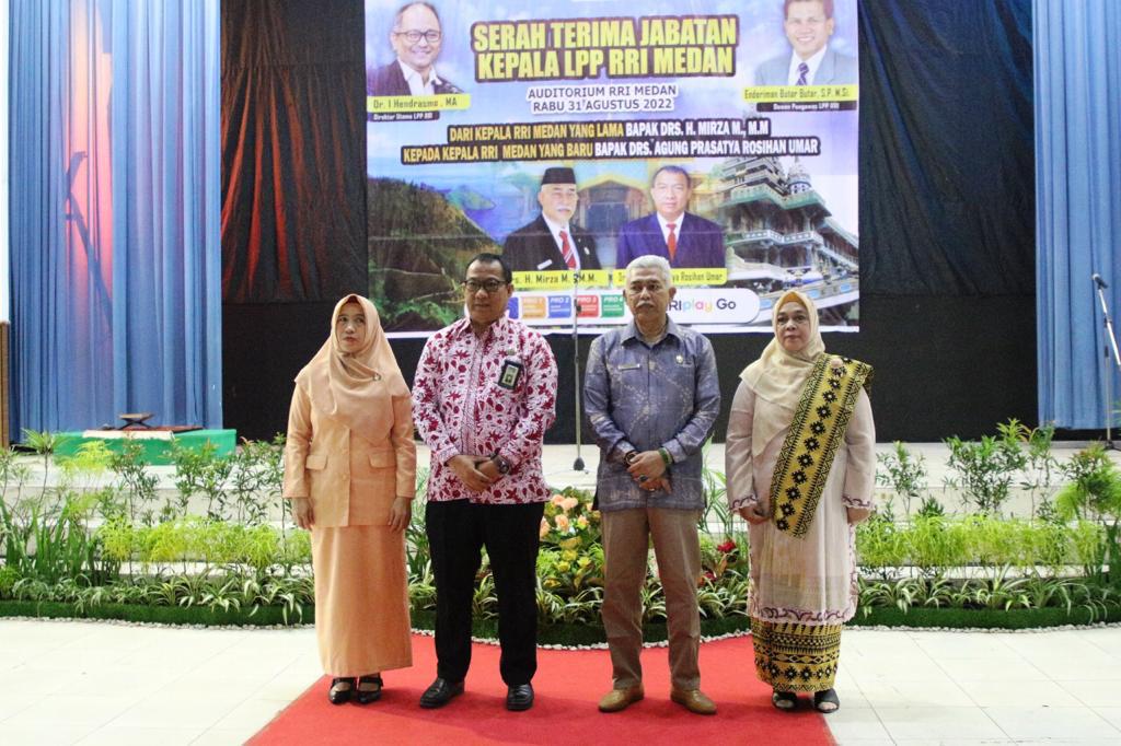 Sertijab Kepala LPP RRI Medan, Kadis Kominfo Medan Harapkan Kolaborasi Penyebarluasan Informasi Pembangunan