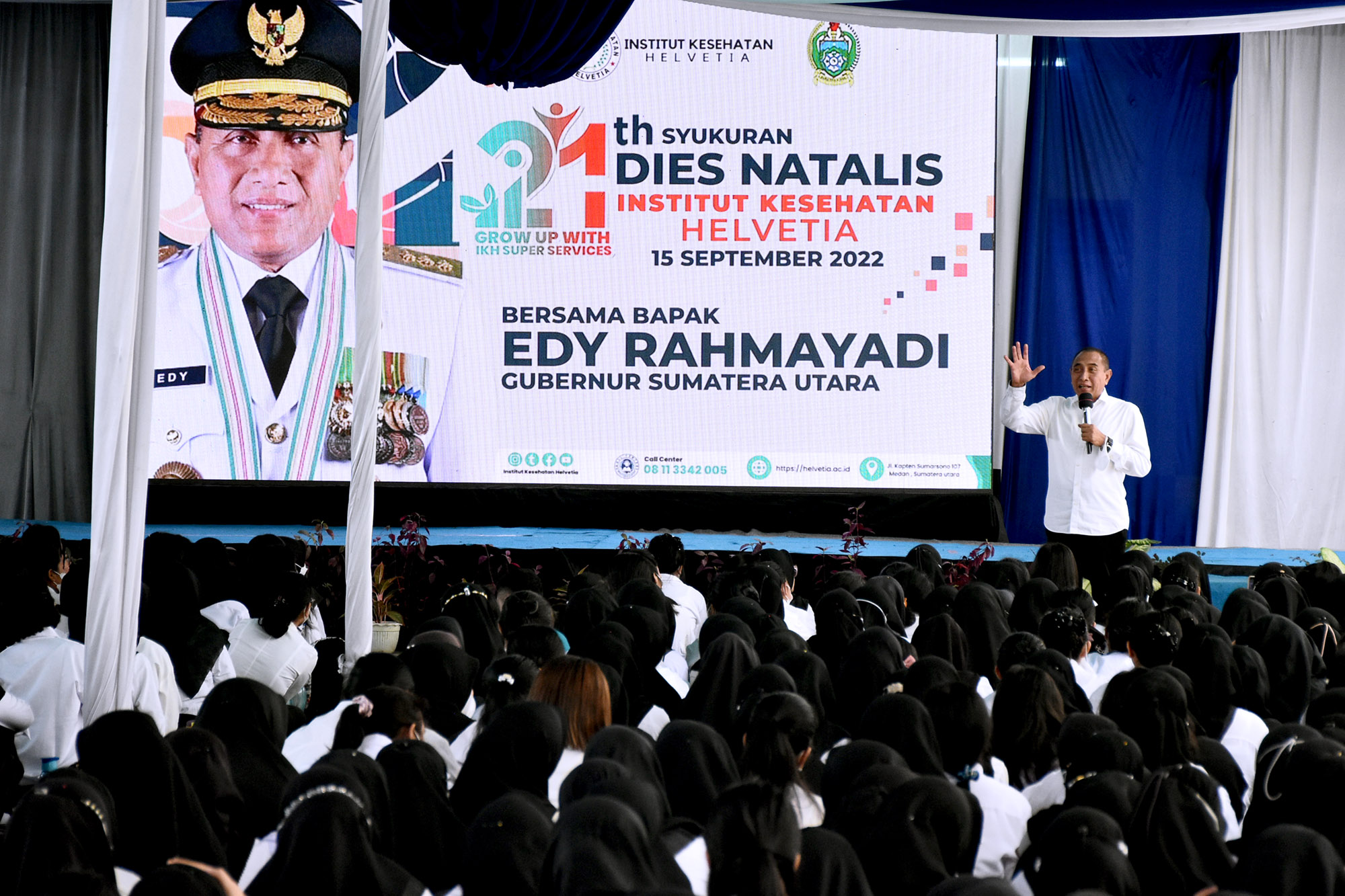 Dies Natalis ke-21 , Gubernur Edy Rahmayadi Motivasi Seribuan Mahasiswa