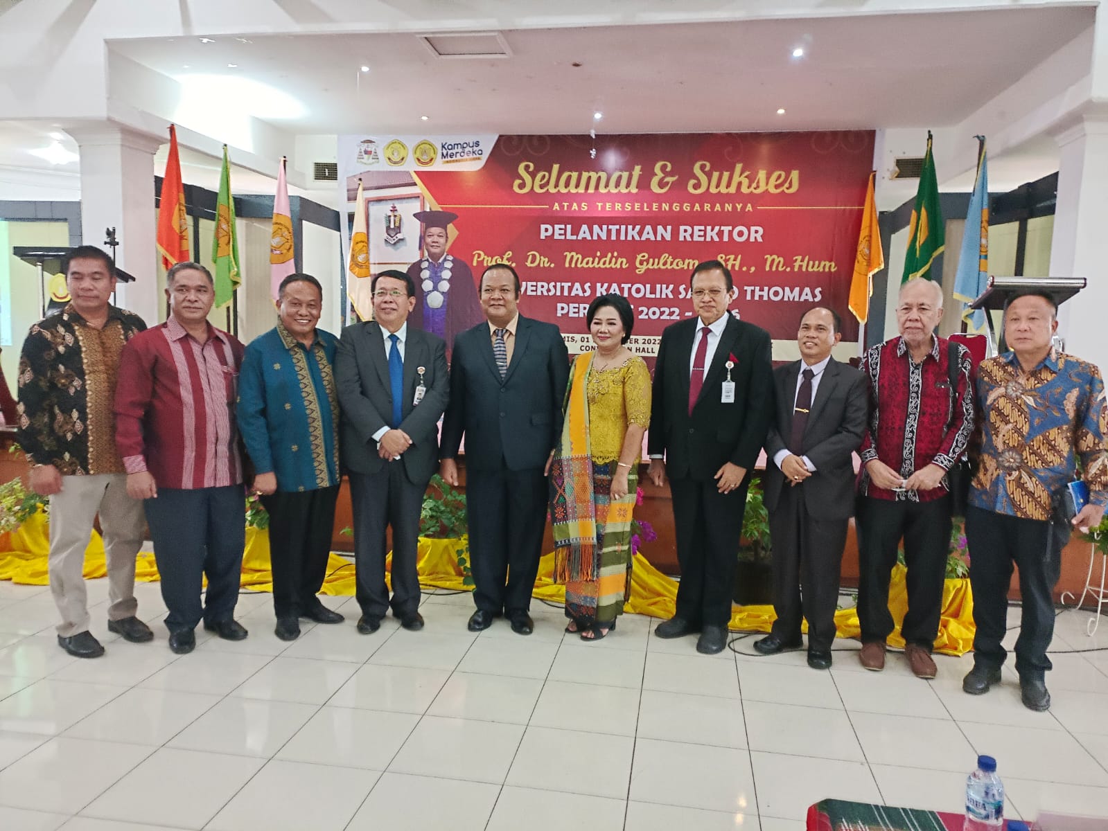 Prof Dr Maidin Gultom SH Mhum Dilantik Sebagai Rektor Unika periode 2022-2026