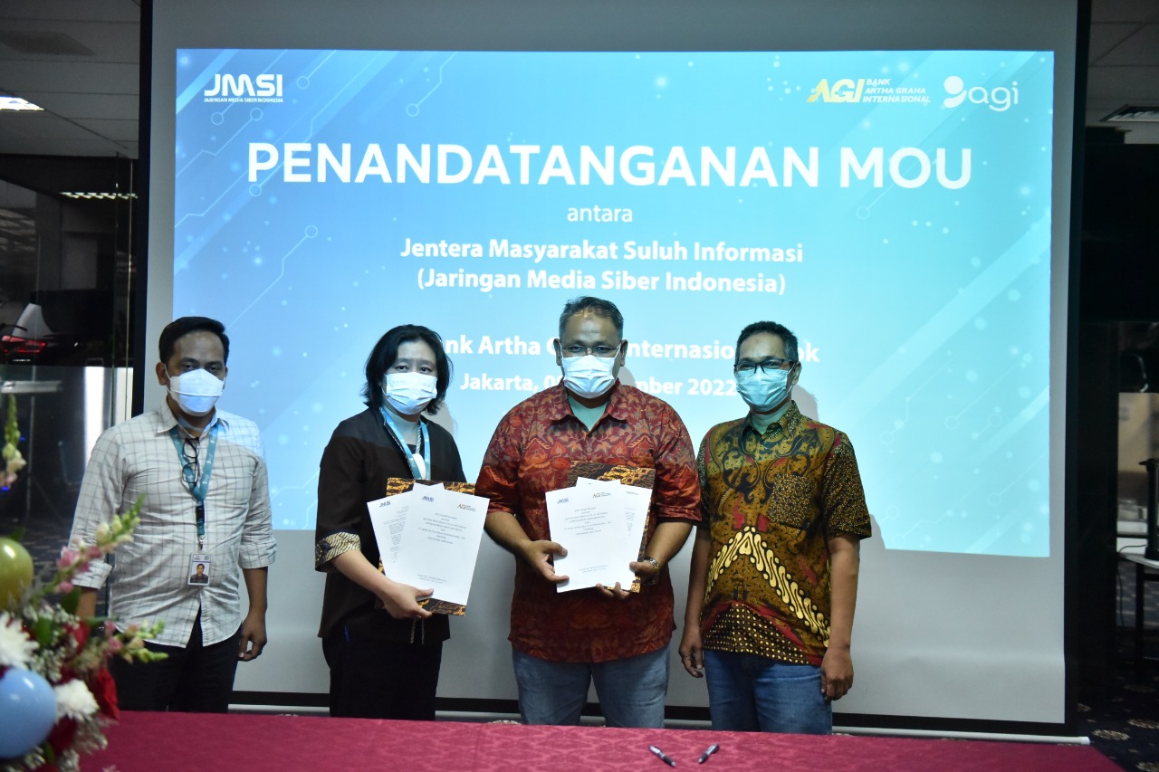 PT Bank Artha Graha Internasional Tbk dan JMSI Tandatangani Nota Kesepahaman Kerjasama Kemitraan