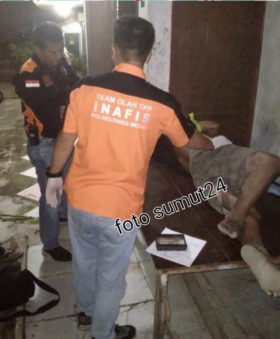 Pria Tua Ditemukan Wafat Didepan Ruko di Jalan Selambo Raya Desa Amplas