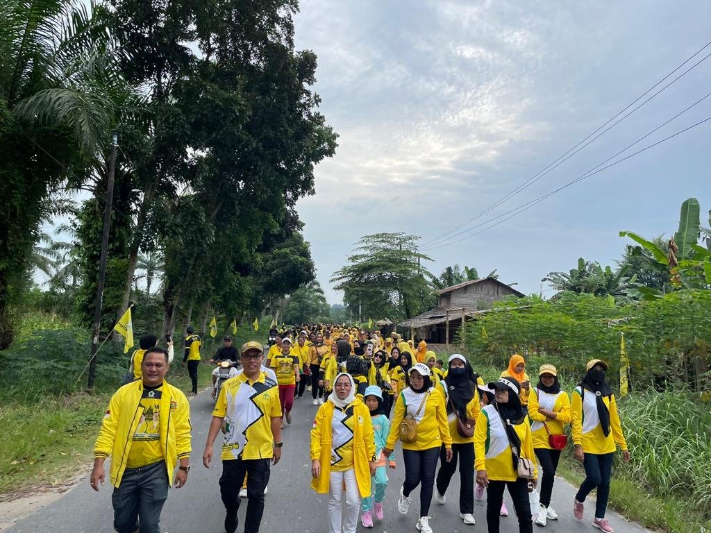 Partai Golkar STM Hilir Jalan sehat Bersama H. Hamdani Syahputra