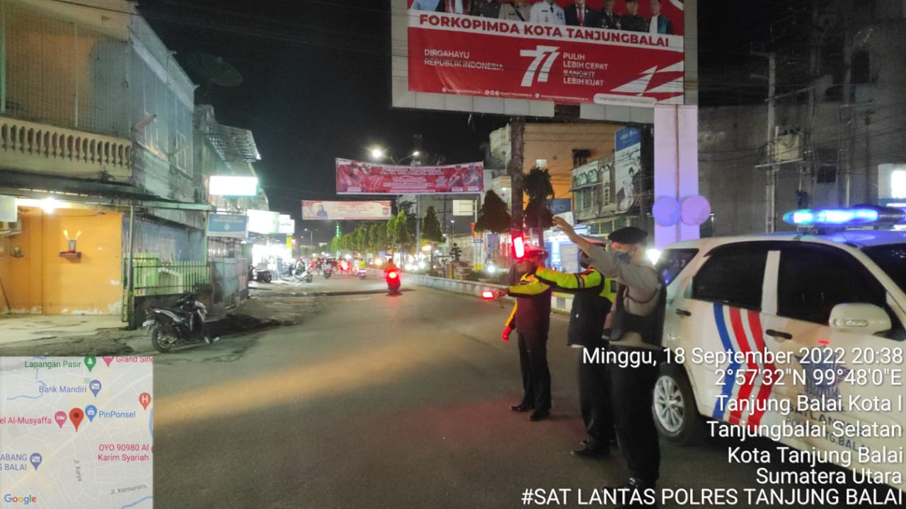 Personil Satlantas Polres Tanjungbalai Rutin Lakukan Patroli ke SPBU di Kota Tanjungbalai