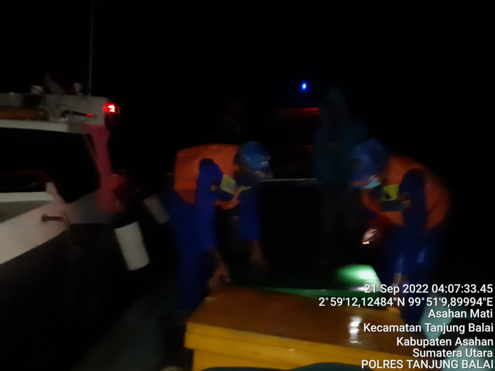 Kapal Nelayan Tanpa Nama di Hentikan Patroli Personil Satpolair Polres Tanjungbalai