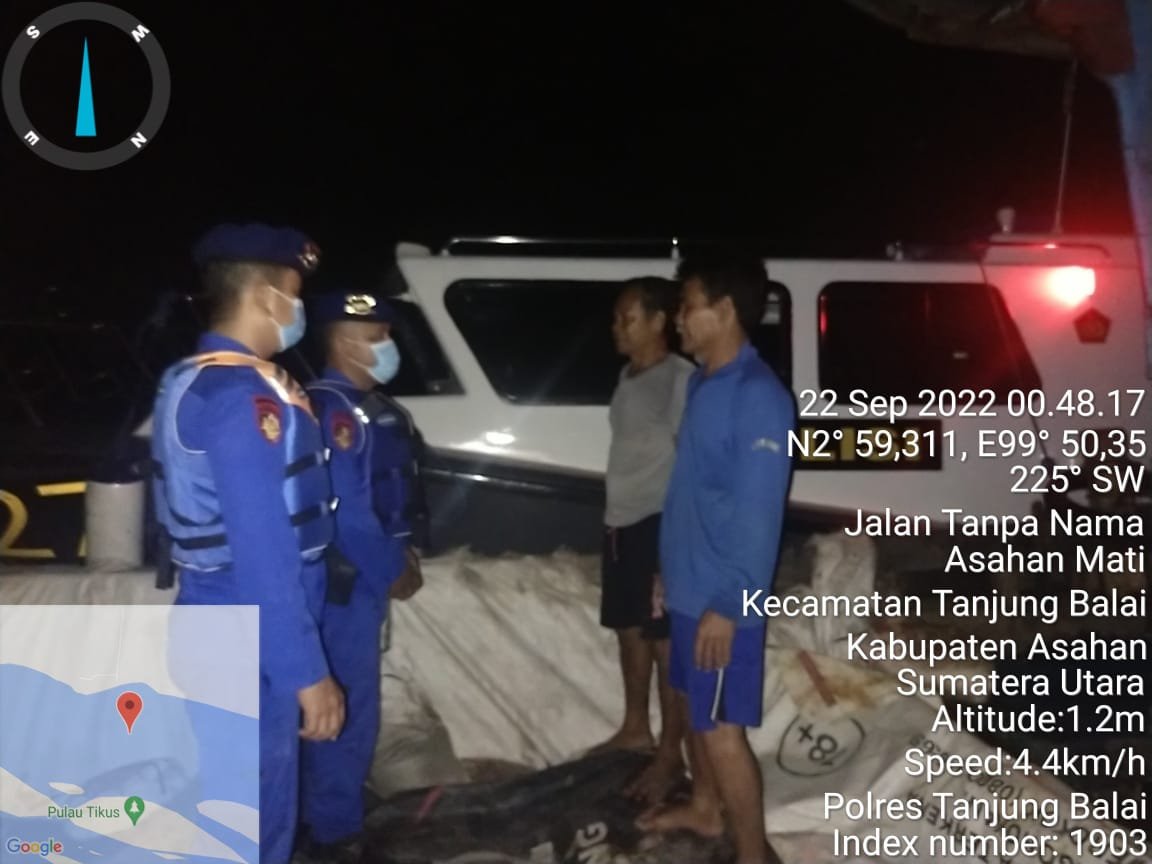 KM. Ganda Rejeki di Hentikan Personil Satpolair Polres Tanjungbalai Saat Hendak Melaut