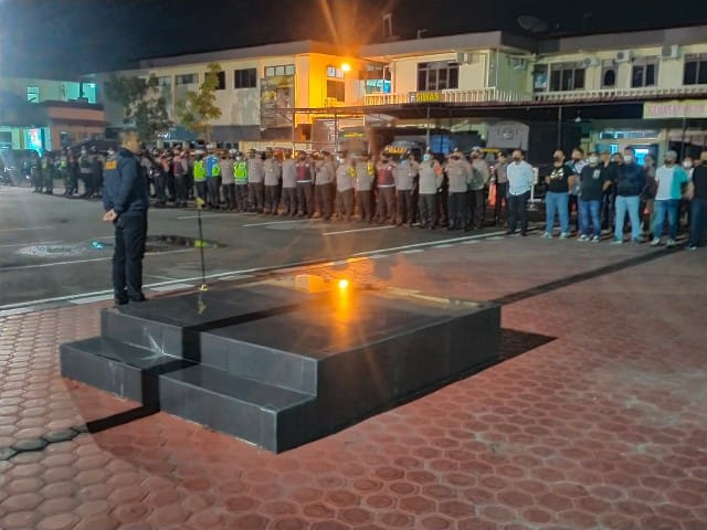 Wakapolrestabes Medan Pimpin Gelar Apel Sispamkota, Ini Pesan AKBP Dr Yudhi H Setiawan SIK