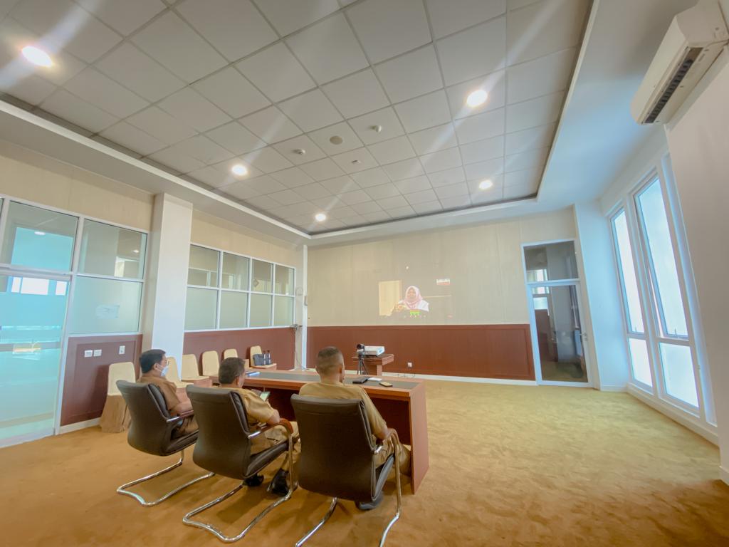 Pemda Kabupaten Solok Ikut Vidcon Pertemuan Bersama Menteri Pendayagunaan Aparatur dan Reformasi Birokrasi