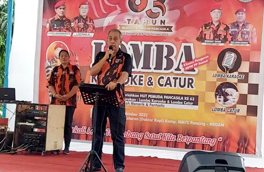 Meriahkan HUT Pemuda Pancasila ke 63 Tahun, Ketua MPW PP Sumut Kodrat Shah Buka Lomba Karaoke dan Catur
