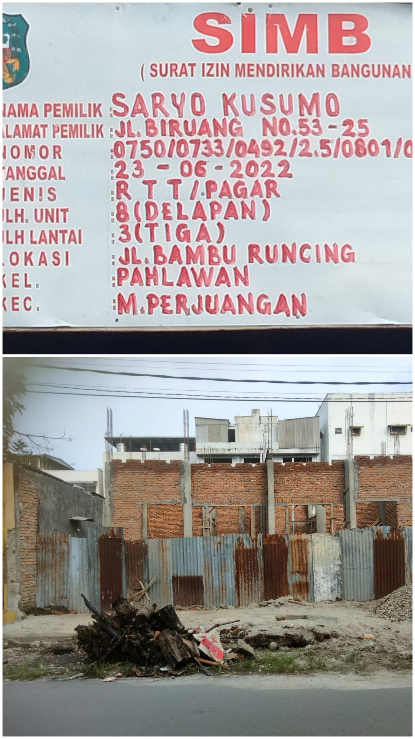 Diduga Tidak Kantongi Izin, Koalisi LSM Desak Pemko Medan Stop Bangunan Dijalan Bamburuncing