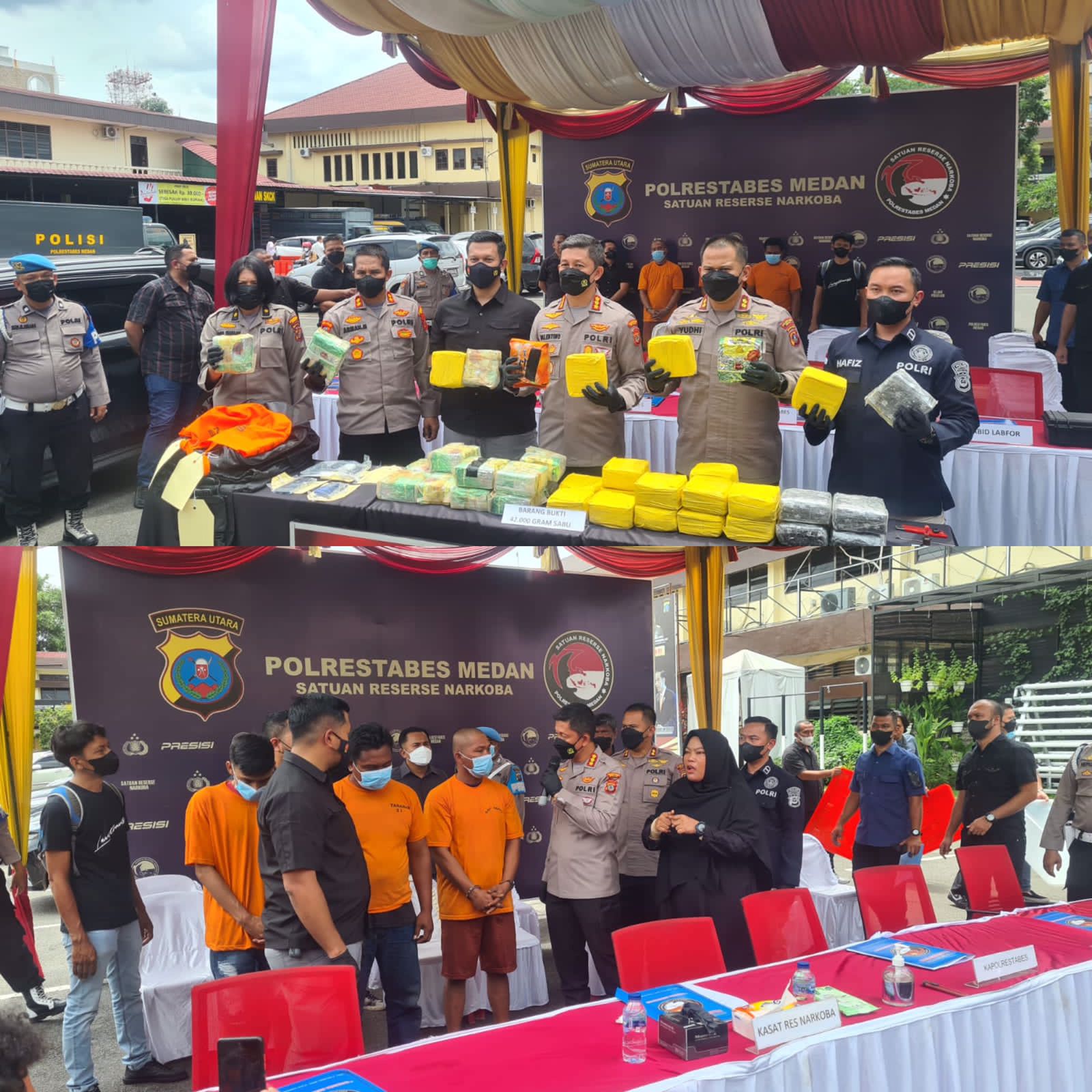 42 Kg Sabu di Medan Asal Malaysia Berhasil Diungkap, Polisi Amankan 3 Orang Kurir