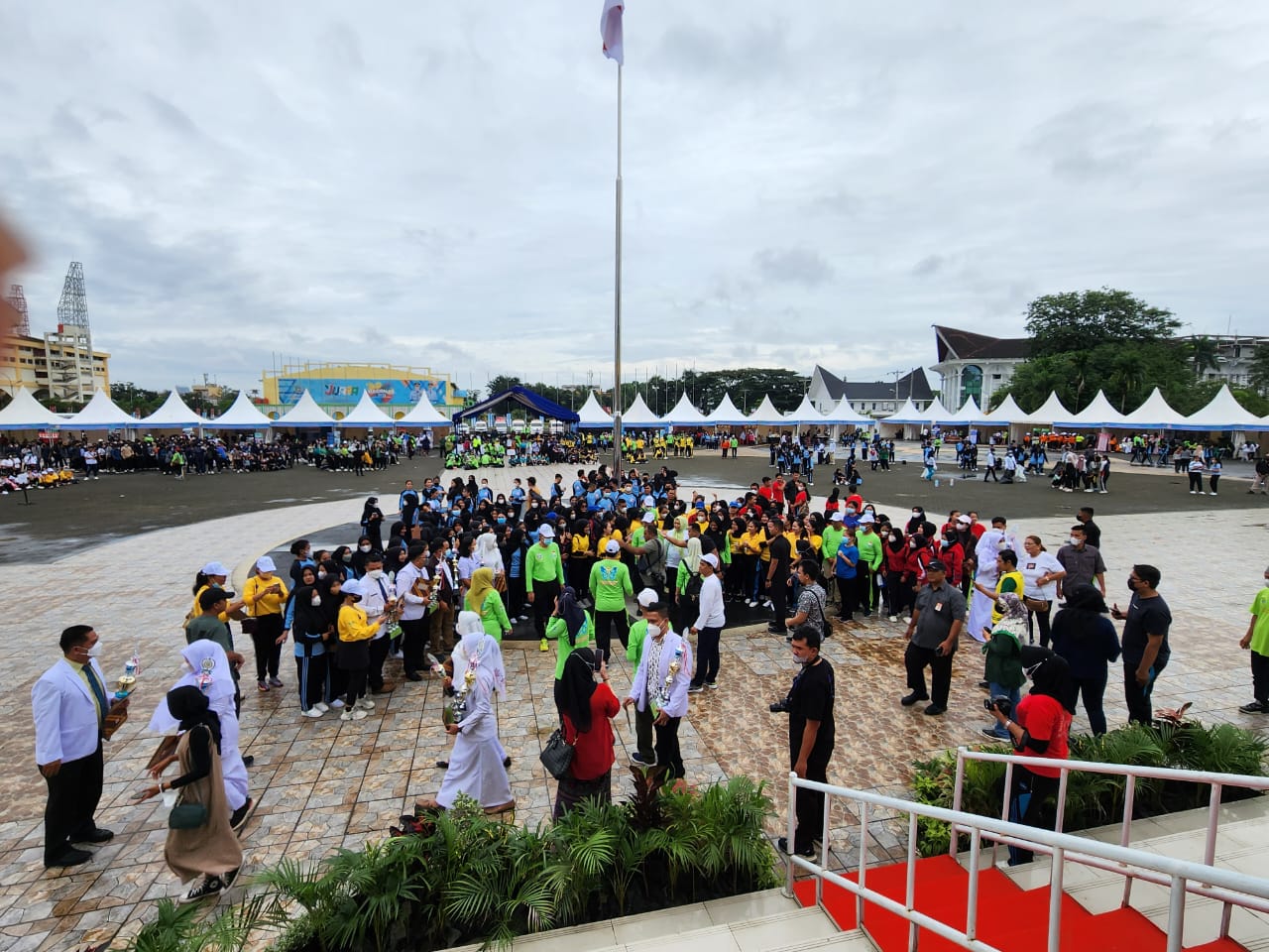 Kapolsek Percut Sei Tuan Pimpin Pengamanan Hari Kesehatan Nasional