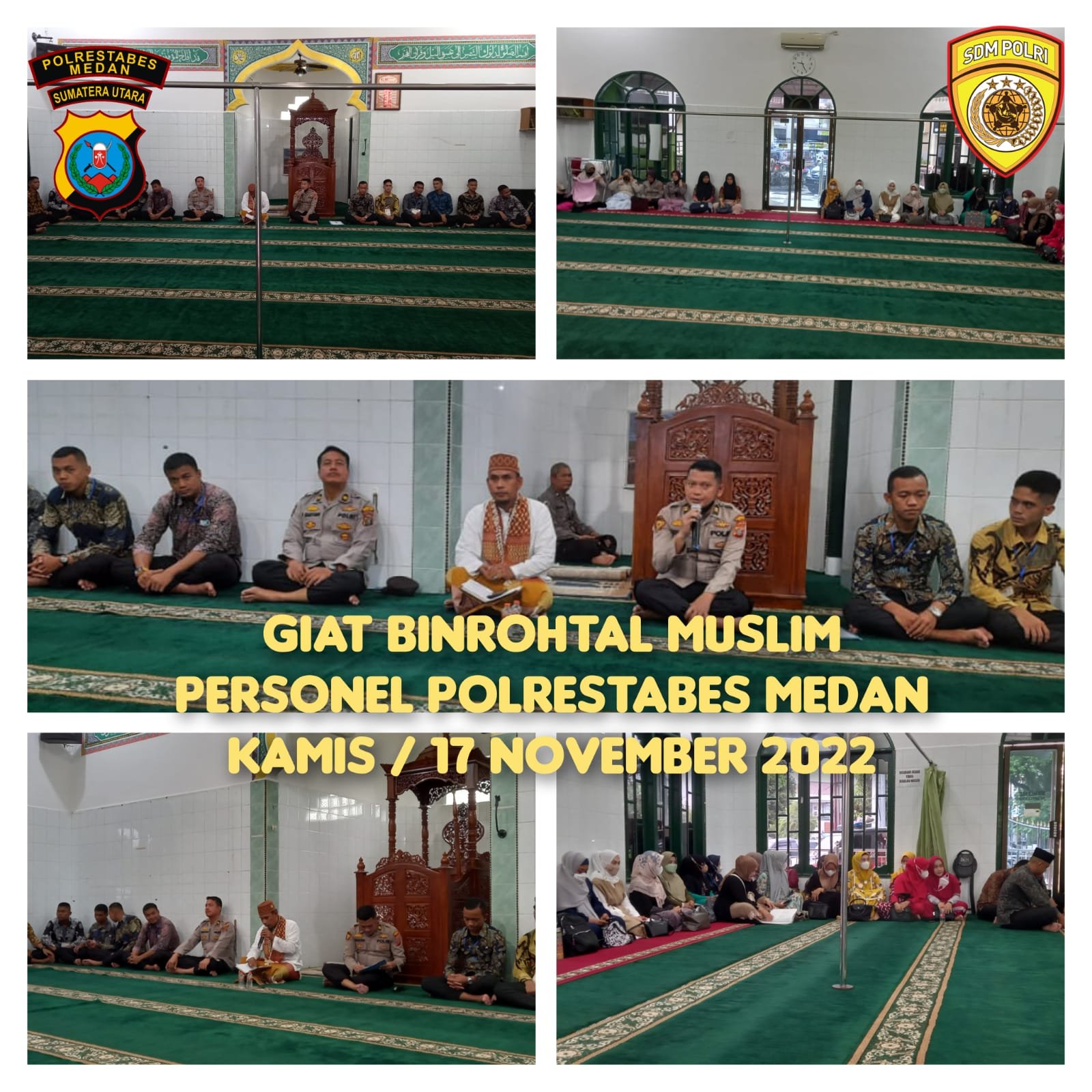 Polrestabes Medan Laksanakan Program Binrohtal agar Personel Lebih Humanis