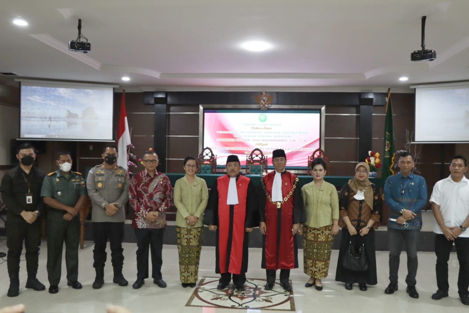 Waka Polrestabes Medan Hadiri Pelantikan Ketua Pengadilan Negeri Medan Kelas I A di Jalan Ngumban Surbakti