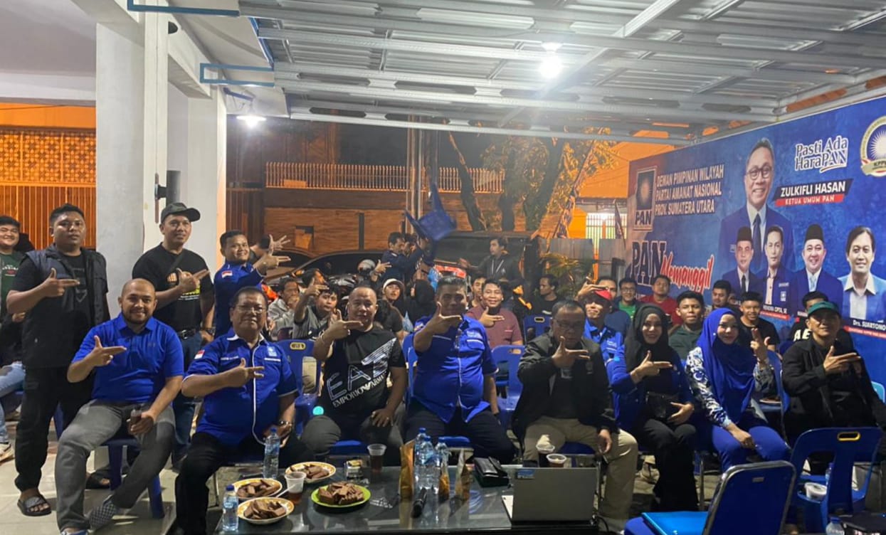 PAN Sumut Lewat Nobar Final PD 2022, Ini Pesan Ketua Ahmad Fauzan