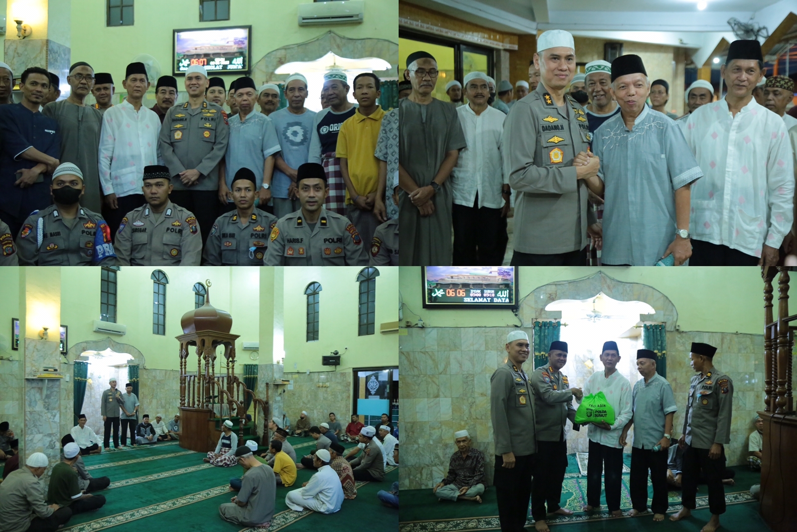 Safari Subuh di Masjid Khalid Ibnul Wahid, Wakapolda Sumut : Tingkatkan Kepercayaan Masyarakat Terhadap Polri