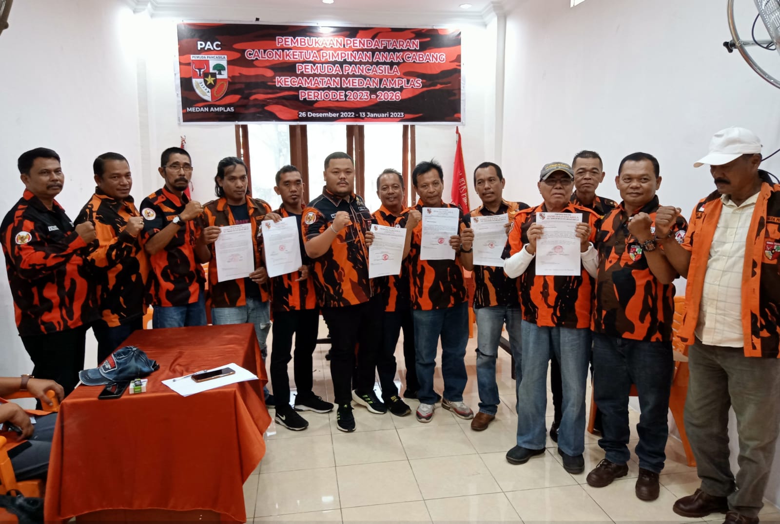 M Rizky Fernanda Lubis SH  Serahkan Berkas Pendaftaran Calon Ketua PAC PP Medan Amplas