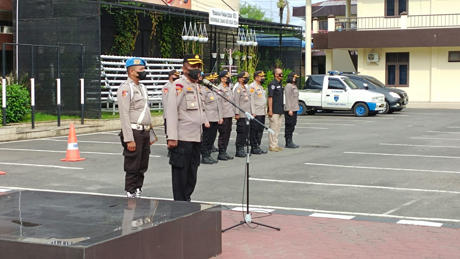 Polrestabes Medan Gelar Apel Pagi, Begini Pesan Kompol D Simamora