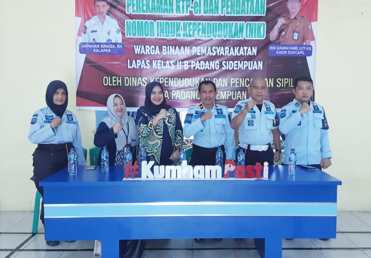 Tingkatkan Sinergi Dengan Disdukcapil, Lapas Kelas IIB P. Sidempuan Kanwil Kemenkumham SUMUT, Lakukan IKD