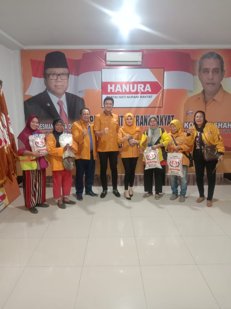 DPD Partai Hanura Sumut Bagikan 1000 Paket Beras kepada Jukir dan Abang Becak Bermotor, Ini Kata Hanura Sumut El Adrian Shah SE