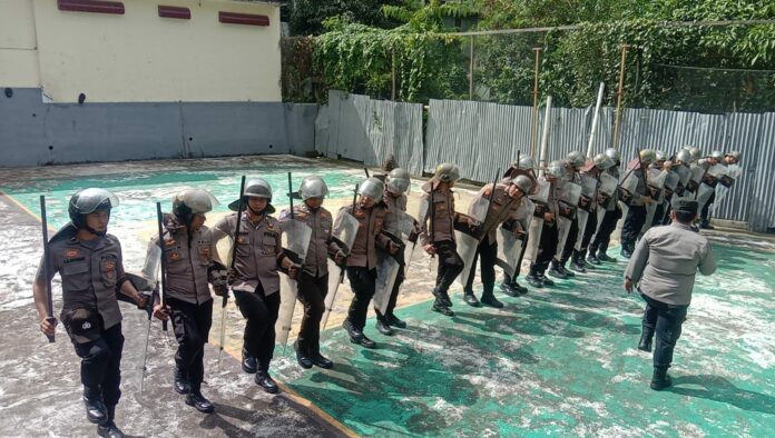 Jaga Harkamtibmas Yang Kondusif Jelang Pemilu 2024, Samapta Polres P. Sidempuan Gelar Latihan Dalmas Awal dan Dalmas Lanjut
