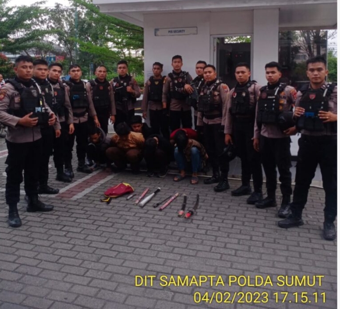 Enam Orang Pelajar Diduga Komplotan Genk Motor Diamankan Tim PRC Polda Sumut
