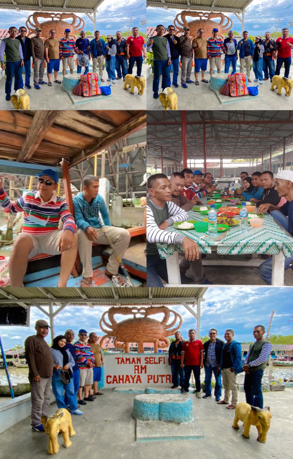 Pengurus Pewarta Mancing Mania Disambut Pengelola Rumah Makan Cahaya Putri di Bagan Percut