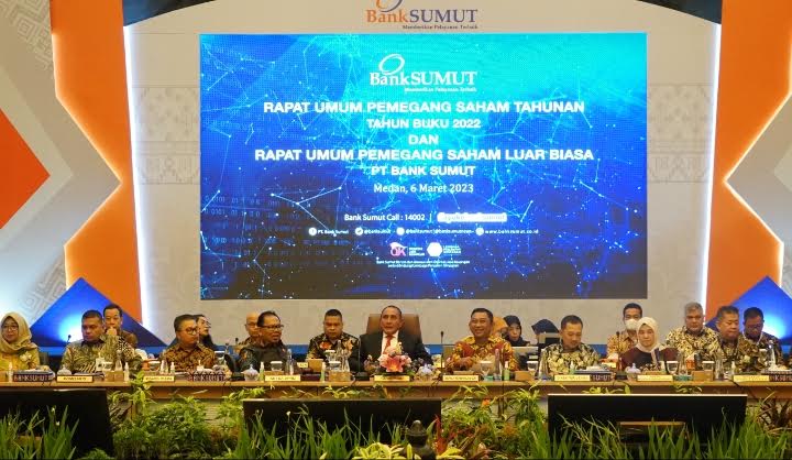 Bank Sumut Bagi Deviden Tunai Rp 560,5 Milyar ke Pemegang Saham, Pemegang Saham Rombak Susunan Pengurus Bank Sumut