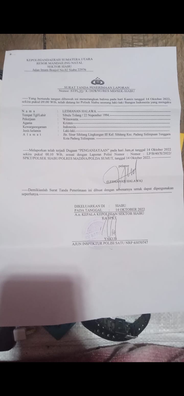 Kasus Pengeroyokan dan Penganiayaan Yang Dialami Kliennya, Agus Halawa, SH Meminta Pihak Kepolisian Segera Menangkap Para Pelaku