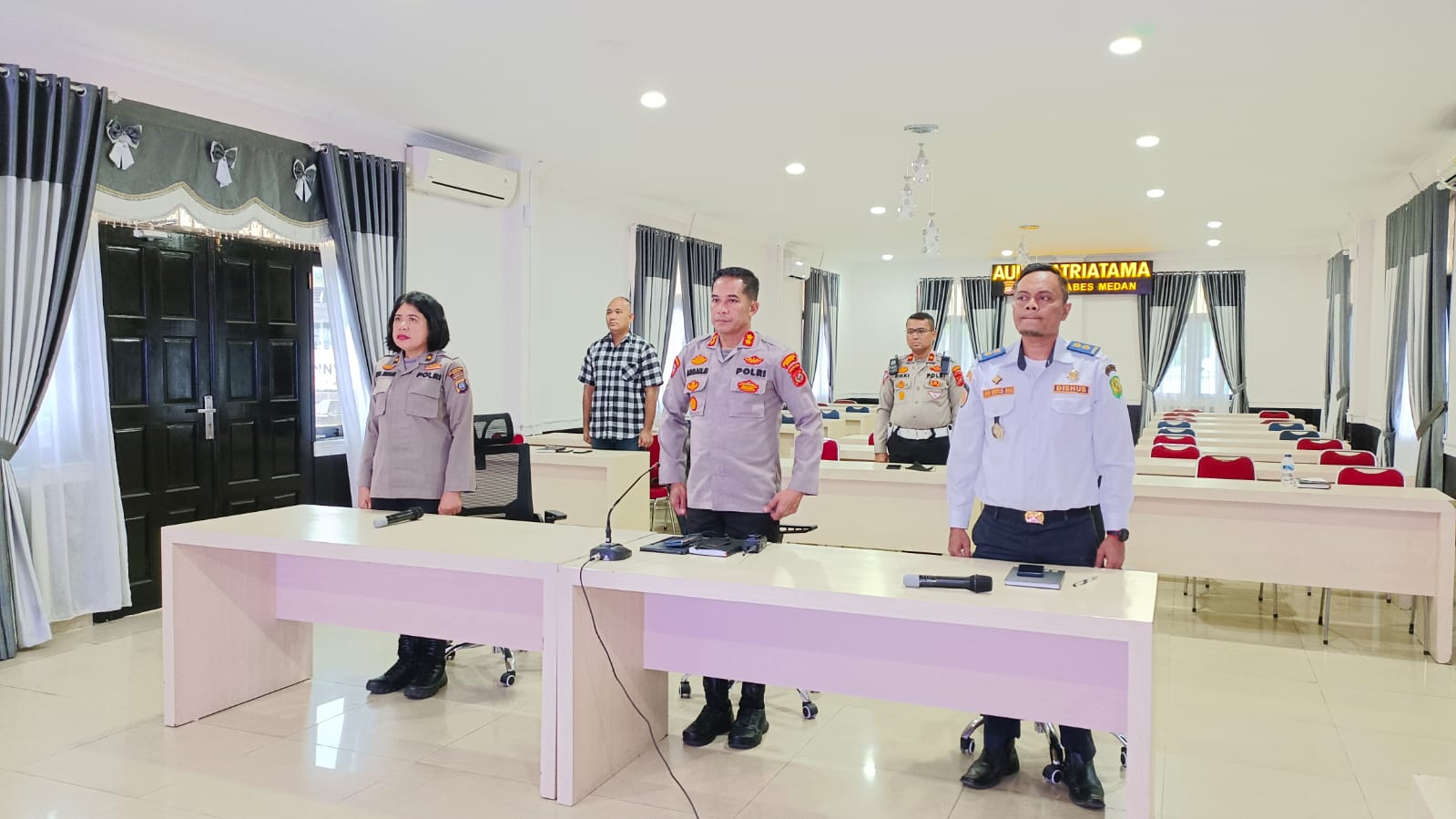 Polrestabes Madan Ikuti Zoom Meeting Bersama Divisi Humas Polri Jelang Mudik Lebaran