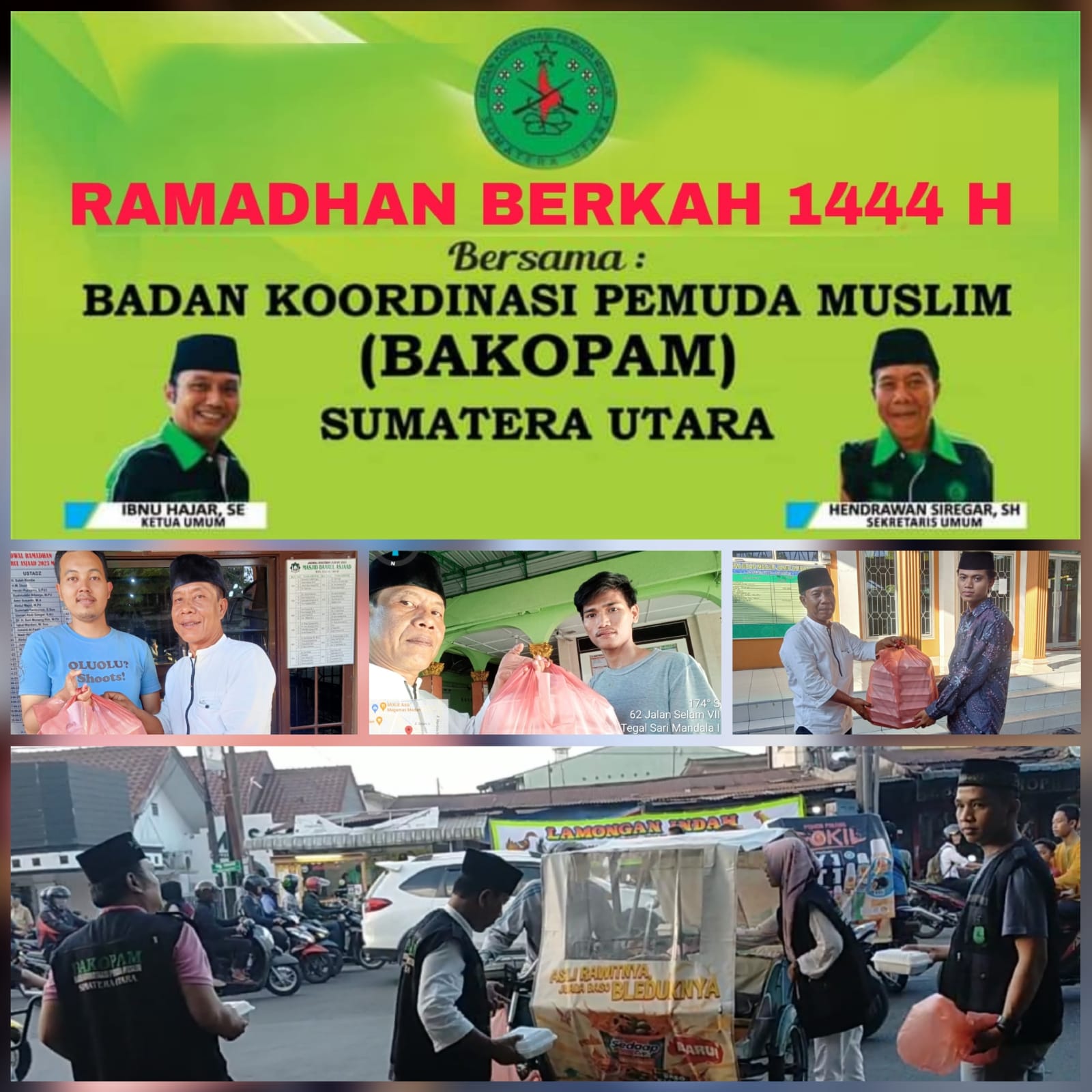 Bakopam Sumut Kembali Bagikan Sembako Bagi Para Ojek dan Supir