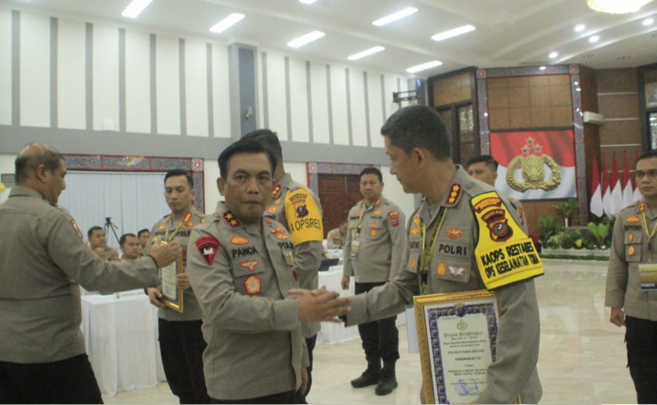 Polrestabes Medan Juara 3 Pengelolaan Medsos dan Media Online