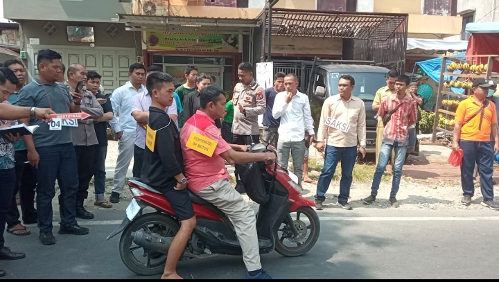 Polsek Medan Timur Gelar Rekonstruksi Kecelakaan Hingga Pengemudi Motor Tewas