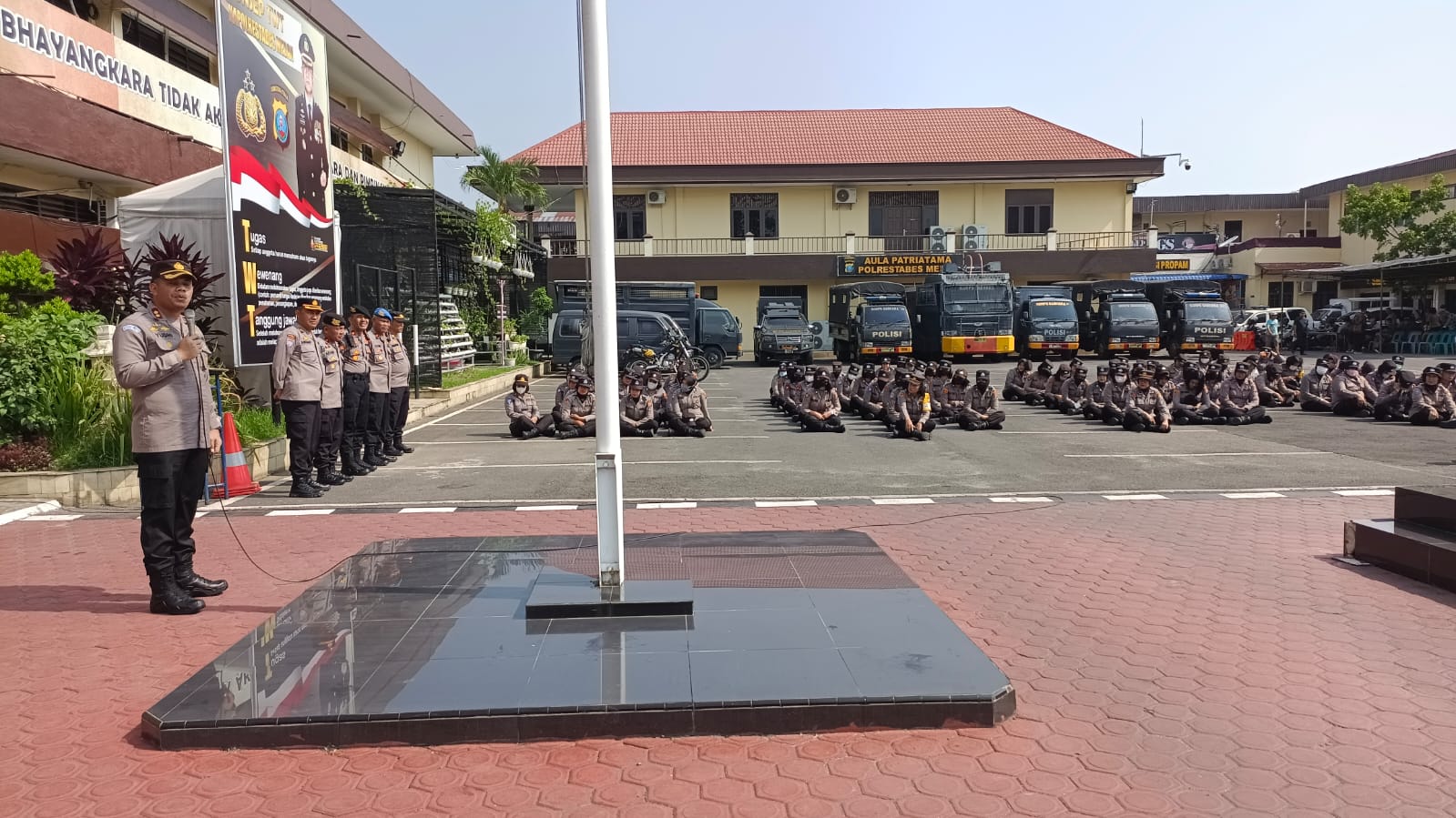 Jelang Pemilu Serentak, Wakapolrestabes Medan Pimpin Apel Pelatihan Kesiapan Unjukrasa