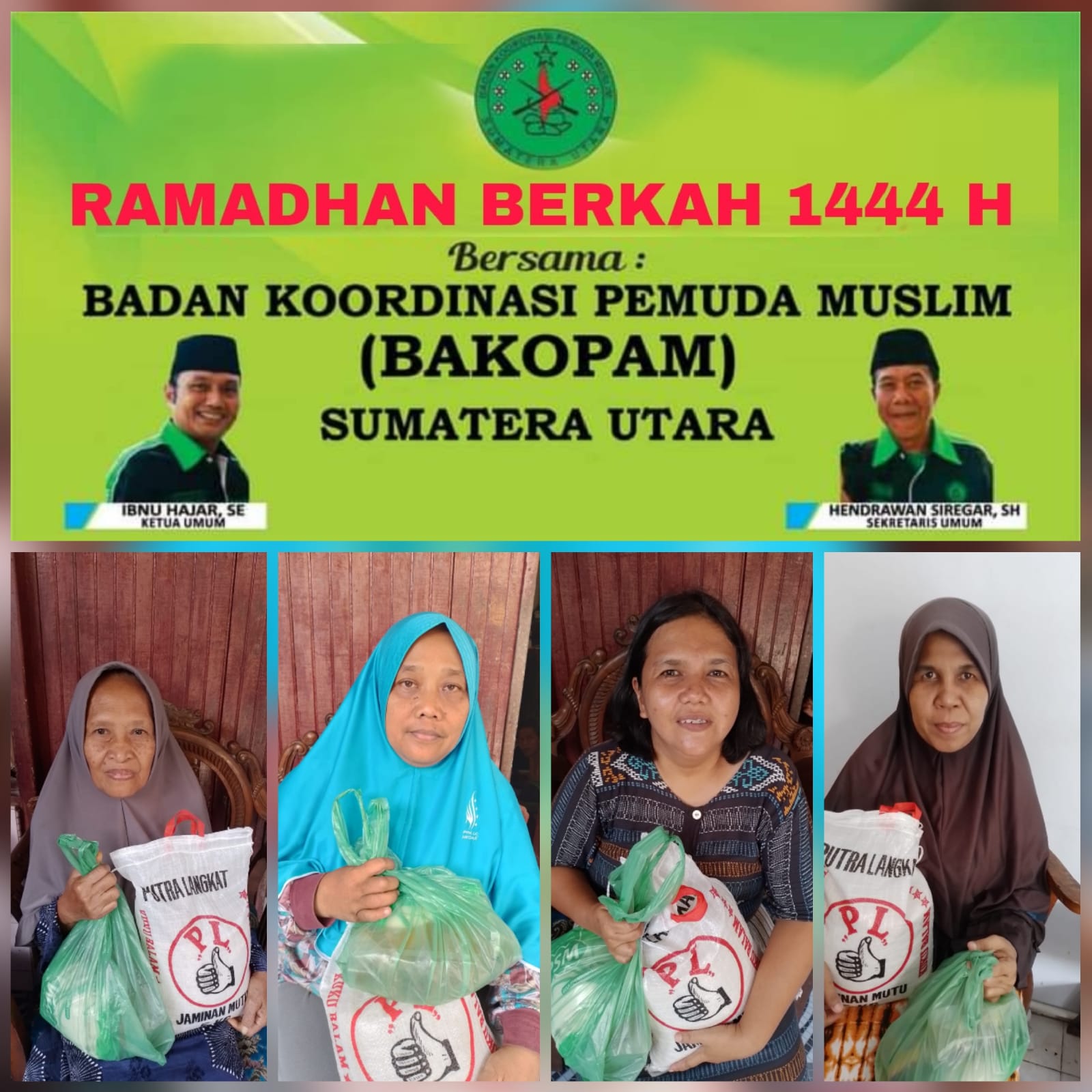 Ramadhan Berbagi, Bakopam Sumut Salurkan Paket Sembako dari Hasyim SE