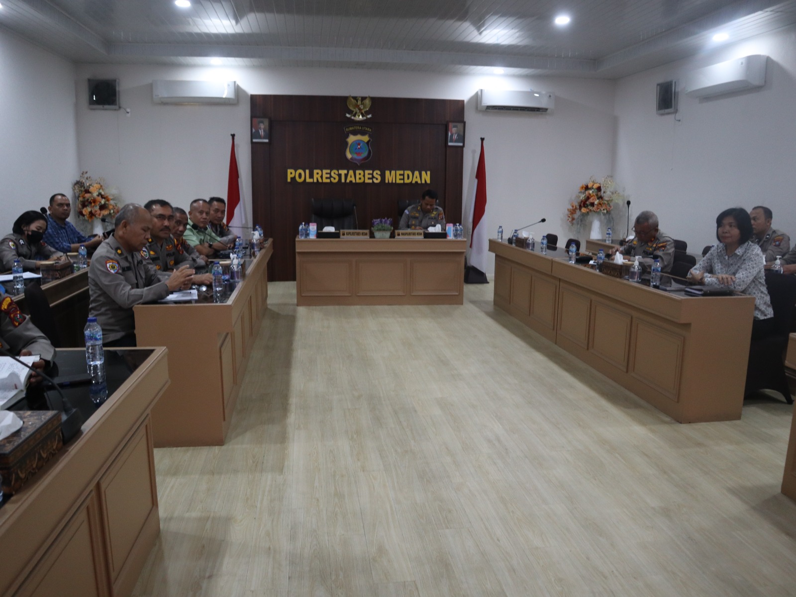 Waka Polrestabes Medan Pimpin Zoom Meeting dengan Irwasum Polri