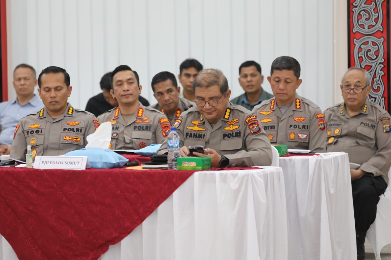 Seluruh Kapolres Hadiri Rapat Kordinasi  Pengamanan HUT Dekranas ke - 43 di Polda Sumut