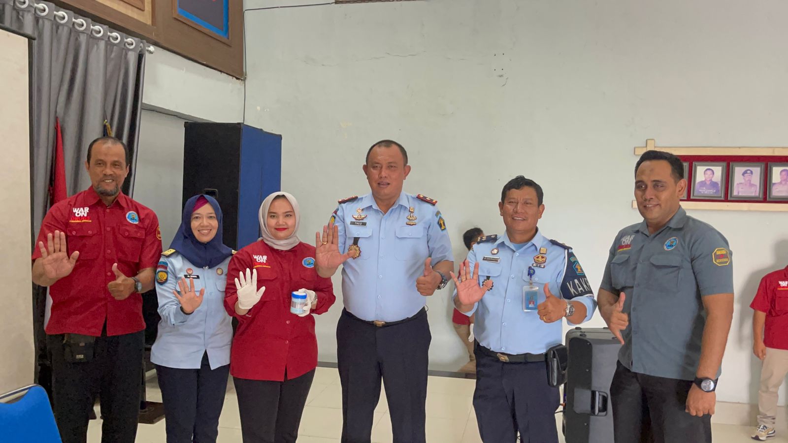 Gandeng BNN, Kalapas Binjai Kanwil Kumham Sumut Theo Adrianus Dan Seluruh Petugas Tes Urin Dadakan