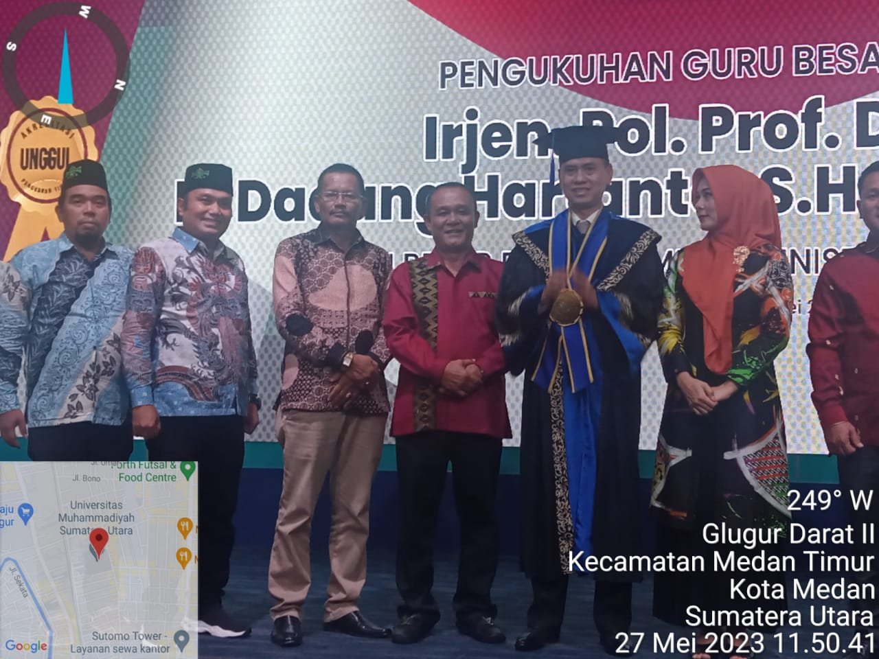 Ketua Bakopam Sumut Hadiri Pengukuhan Gubes Irjen.Pol.Dr.H.Dadang Hartanto,S.H.,S.IK,M.S.i.