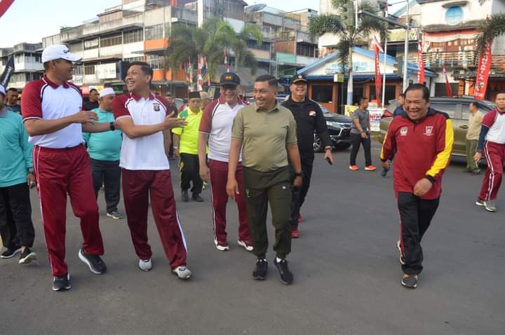 Kapolres Madina AKBP Reza CAS Hadiri Olahraga Bersama TNI-POLRI di Batalion 123 Rajawali Padangsidimpuan