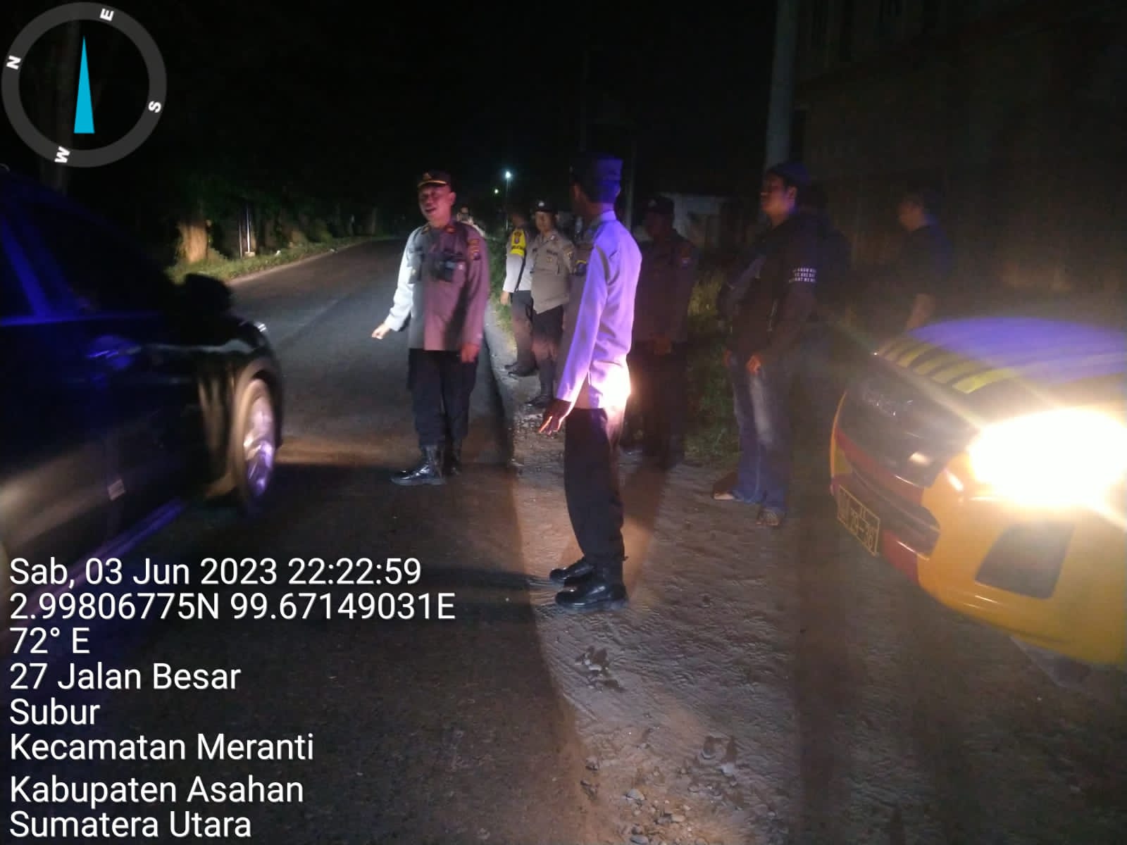 Jaga Kondusifitas, Kapolsek Kota Kisaran Betsama Personel Laksanakan Patroli KRYD