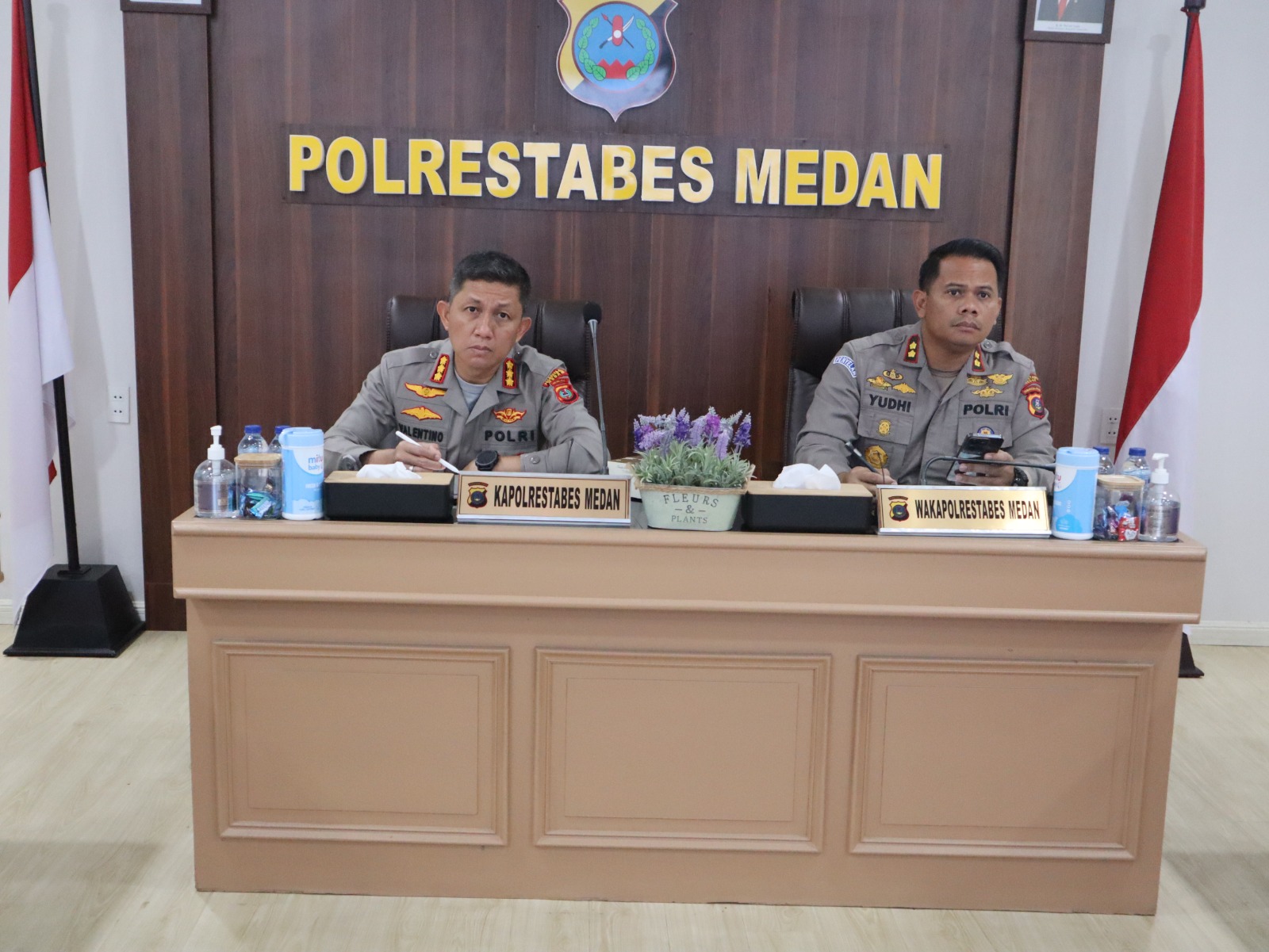 Kapolrestabes Medan Ikuti Vidcon Arahan Kapolri Terkait Pidana Perdangangan Orang