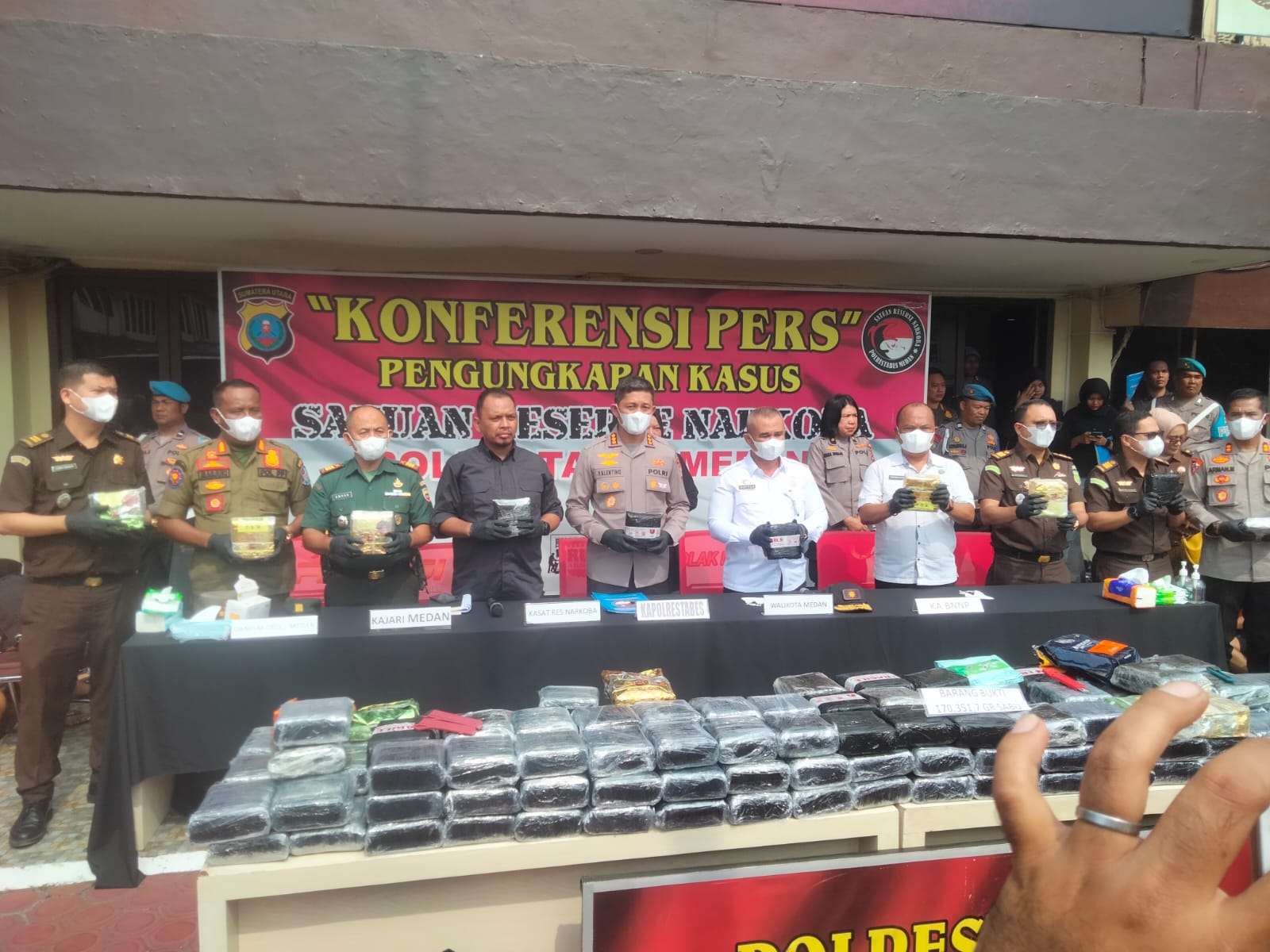 Polrestabes Medan Musnahkan Narkoba Senilai Rp 150 Miliar, Kombes Pol Valentino : Gempur Habis Peredaran Narkoba di Medan