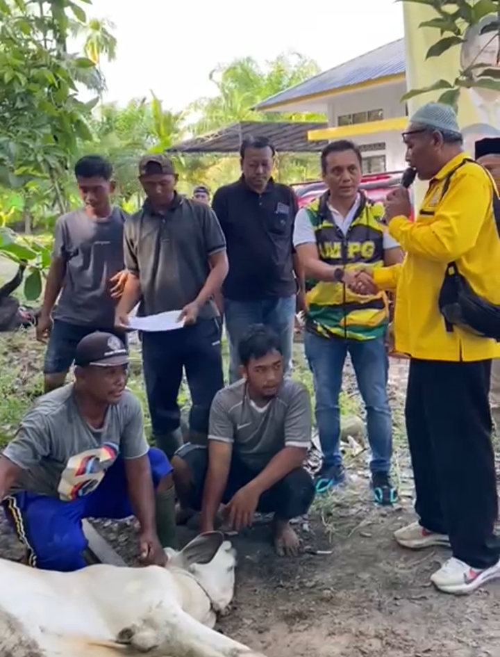 Hari Raya Idul Adha 1444 H, Ketua AMPG Sumut Dedi Dermawan Sembelih Hewan Qurban