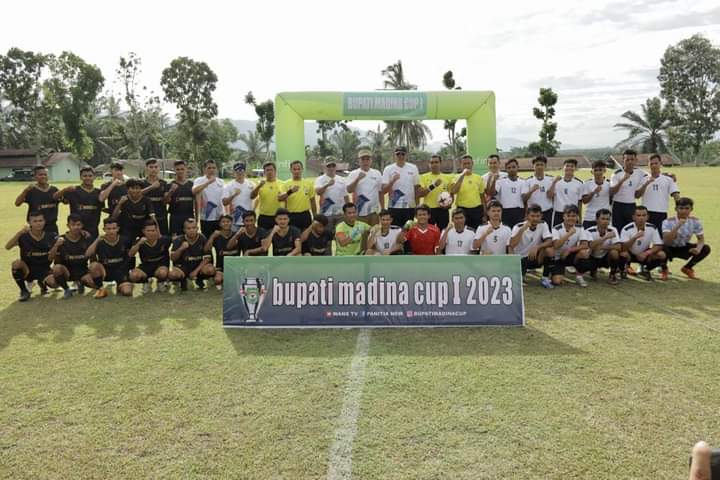 Kapolres AKBP Reza CAS Hadiri Pembukaan Turnamen Sepak Bola Bupati Madina CUP I 2023