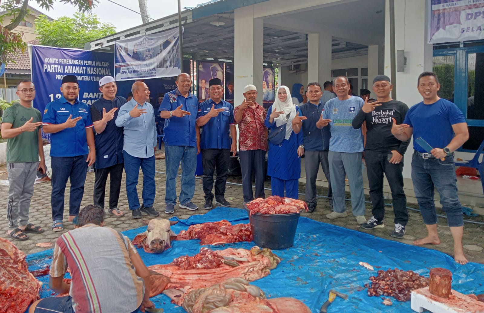 Bantu Rakyat, DPW PAN Sumut Bagikan Daging Kurban, Ini Kata Syah Afandi