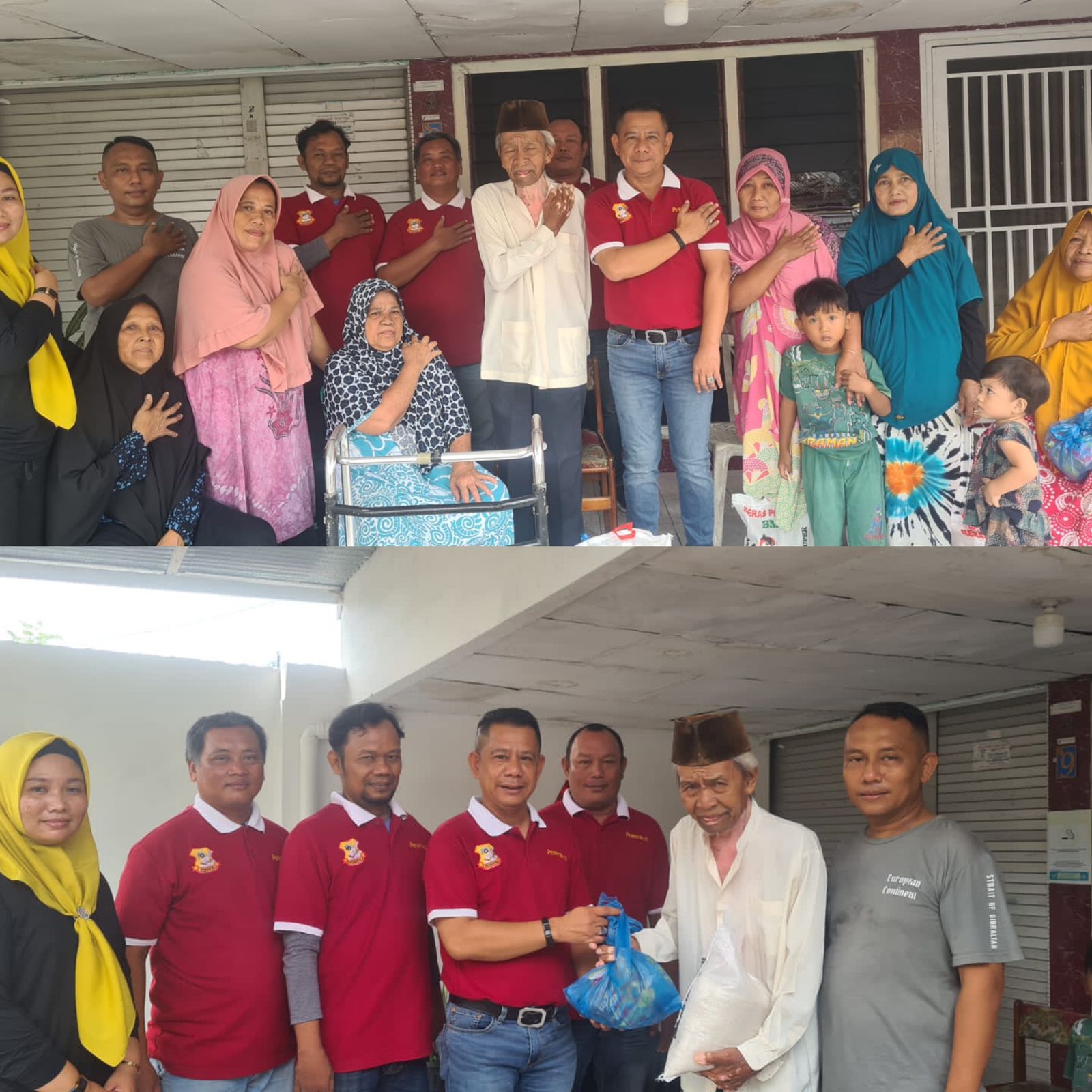Jumat Barokah, Ketua Pewarta Berbagi Sembako kepada Kaum Duafa